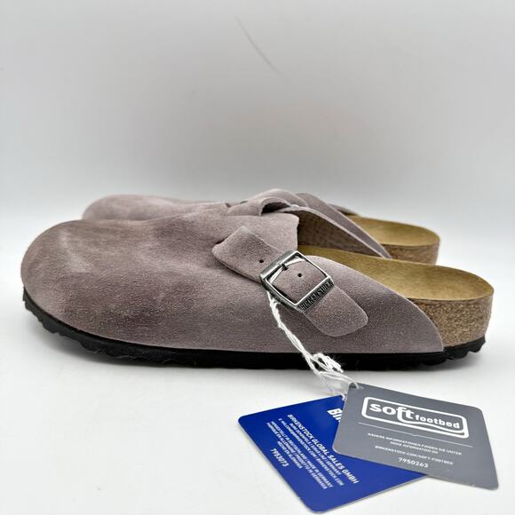 Birkenstock Womens Boston Clogs EU 40 US 9 Purple Suede Leather Slip On NIB - Picture 9 of 14